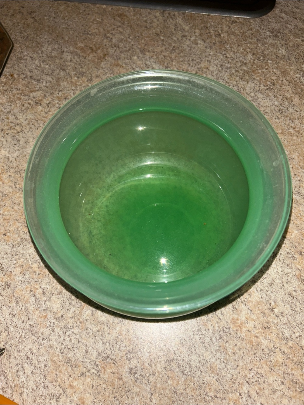 Green Glass Mixing Bowl
